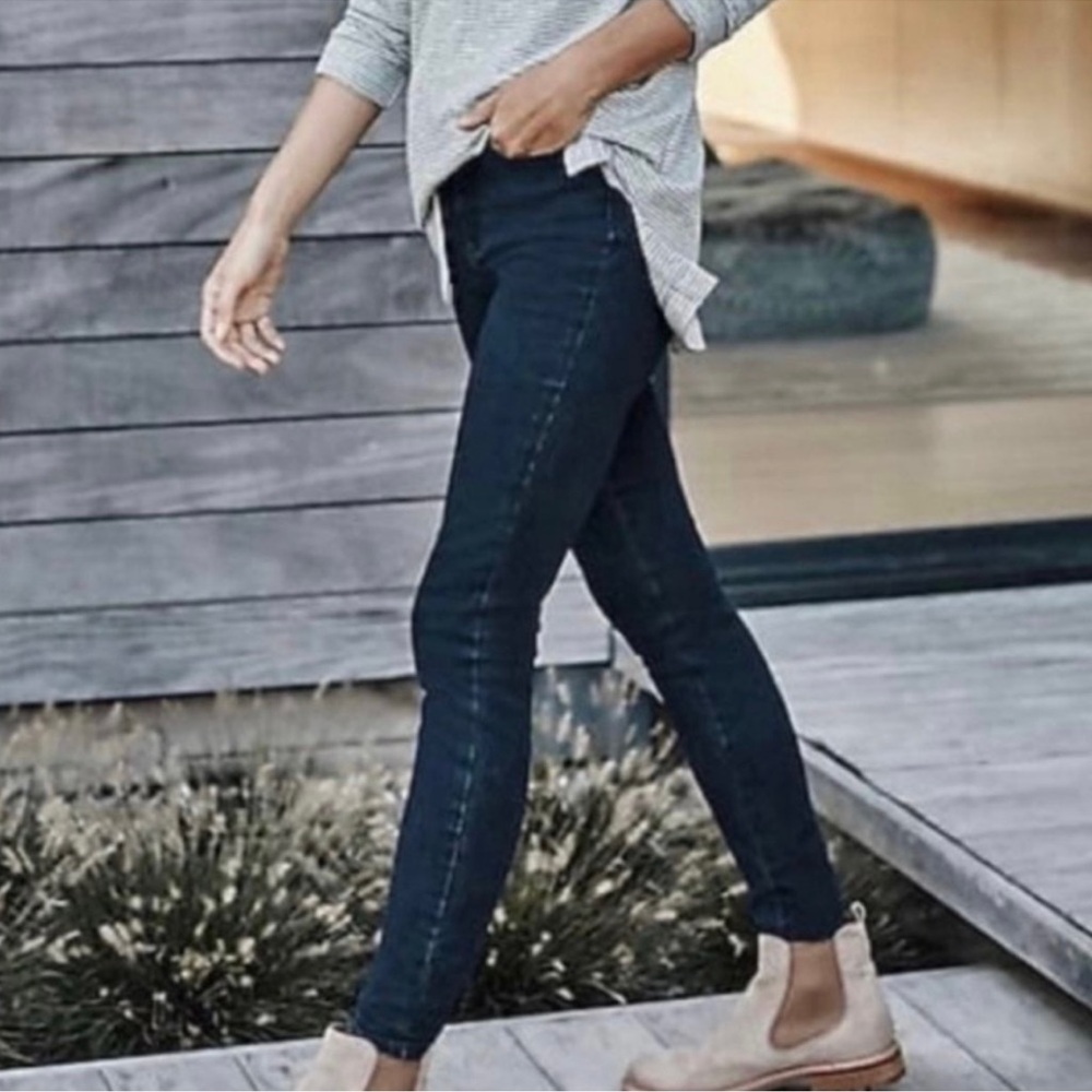 J. Jill Denim Premium Flex High Rise Leggings Dark Wash Size 6